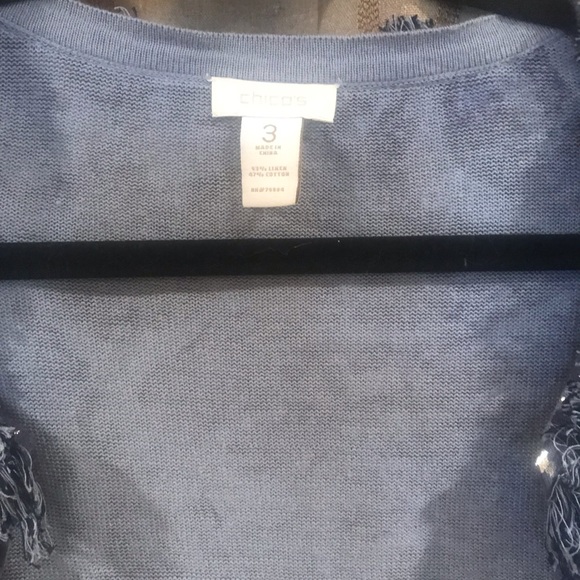 Beautiful Chico’s sweater Metallic Silver - Picture 6 of 6